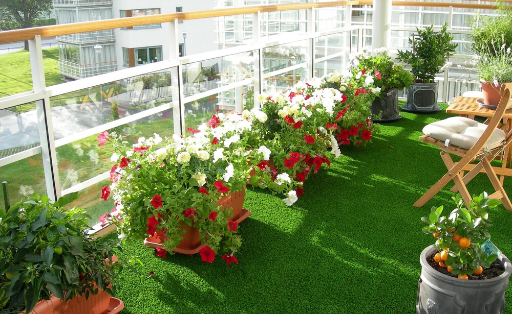 How To Get Started A Balcony Garden With Artificial Grass